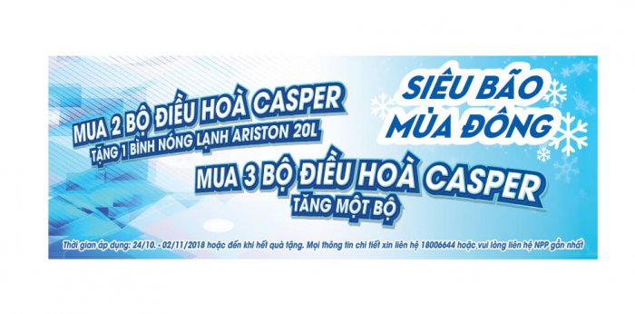 Điều hòa Casper khuyến mại tháng 10