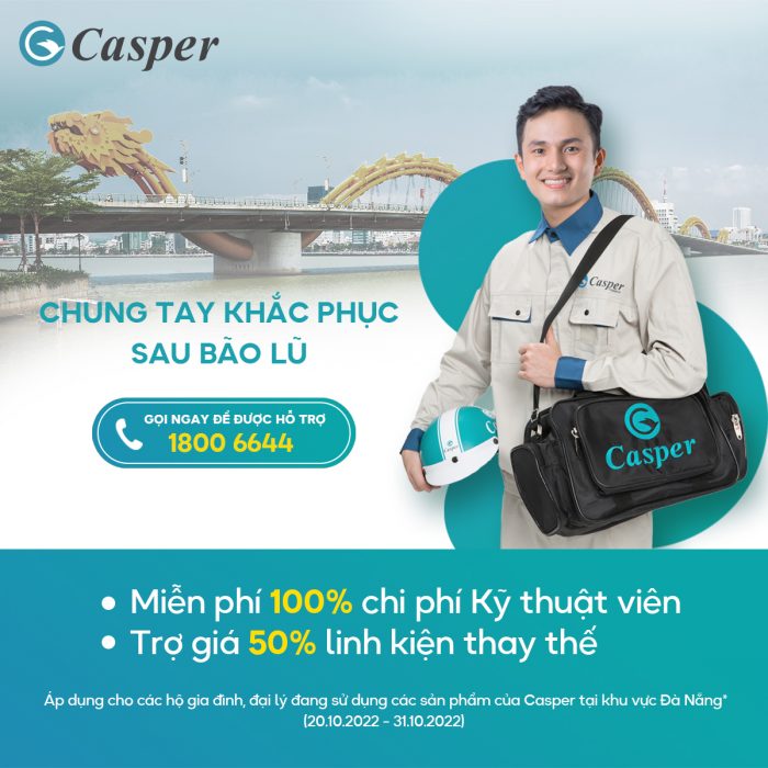 Casper chung tay khắc phục hậu quả sau lũ